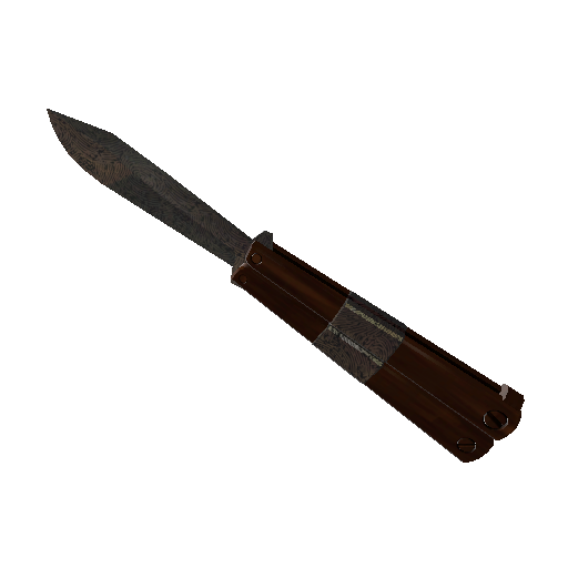 Damascus and Mahogany Knife (Factory New)